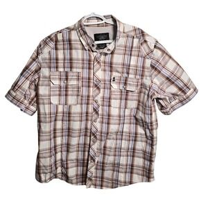 Harley-Davidson Plaid Snap up  Mens XL Short sleeve front biker western. 712